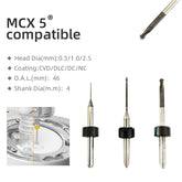 Sirona mcx5 0.5mm ,1.0mm ,2.5mm DC diamond conating zirconia Milling bur