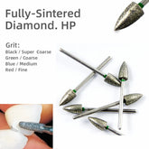 10pcs/set HP 100/120 Meshes Green Abrasive carbide bur