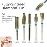 10pcs/set Medium Sintered HP Diamond Bur 2.35 mm