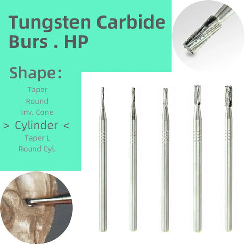 10pcs/Box Tungsten Carbide Burs HP Bur Sharp Polisher Cylinder Drill