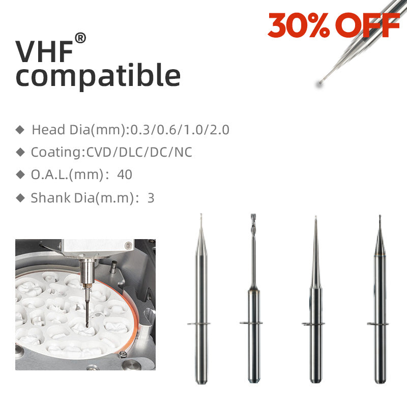 30% OFF VHF 40mm Cutter and Lithium Disilicate ,Metal bur（buy 10 get 1 free ）