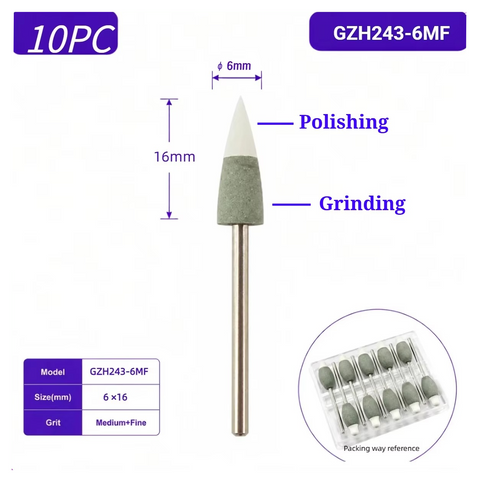 2-in-1 Pre-sintered Zirconia Grinding and Polishing Bur