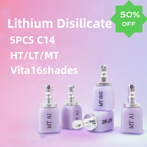 50% OFF Dental C14 Lithium Dislicate Blocks,5pcs/box