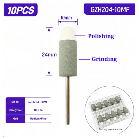 2-in-1 Pre-sintered Zirconia Grinding and Polishing Bur