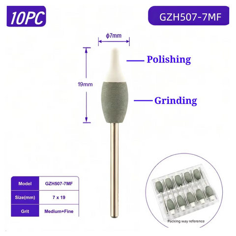 2-in-1 Pre-sintered Zirconia Grinding and Polishing Bur