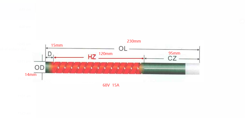 Dental sintering Furnace Replacement SIC Resistance