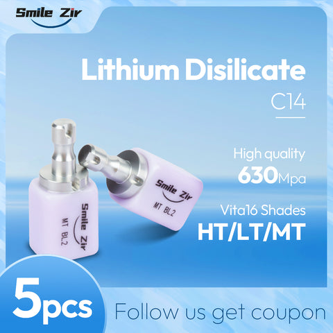 Dental C14 Lithium Dislicate Blocks,5pcs/box