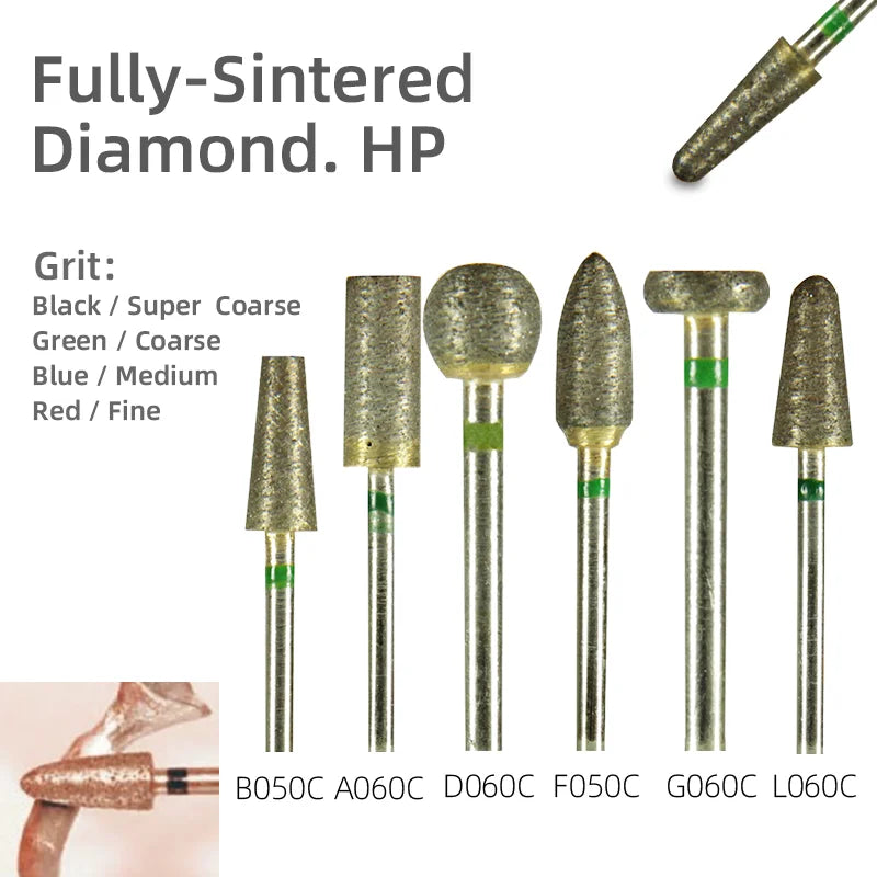 10pcs/set Coarse Fully Sintered Diamond Bur