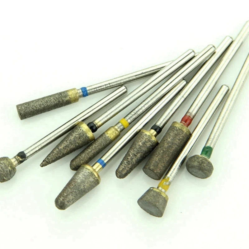 Airgoesin 10-Piece Sintered Diamond Bur Set – 3/32” Shank, For Ceramic, Stone, Glass, & Metal Carving, With Rotary Tools