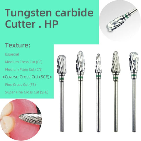 HP Tungsten Carbide Cutter Bur 1pc/box