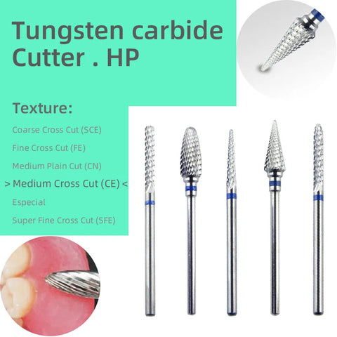 Medium Cross Tungsten Carbide Bur 1pc/box