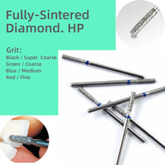 10pcs/set Shank 2.35mm Part Electroplated Diamond HP bur