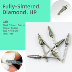 10pcs/set Super Coarse Diamond HP Electroplated Bur