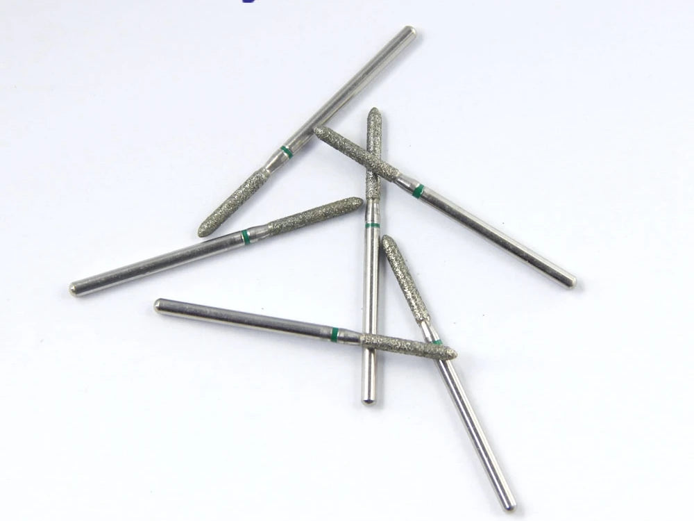 10pcs/set HP 100/120 Meshes Green Abrasive carbide bur