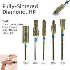 10pcs/set Medium Sintered HP Diamond Bur 2.35 mm