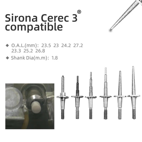 Sirona CEREC 3 Compact Milling Burs