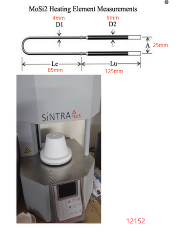 Dental Lab sintering furnace Mosi2 Heating Element Resistance