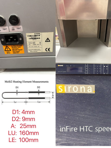 Dental Lab sintering furnace Mosi2 Heating Element Resistance
