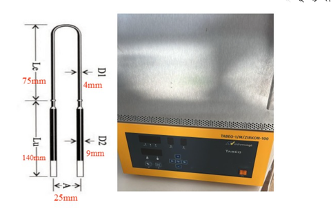 Dental Lab sintering furnace Mosi2 Heating Element Resistance