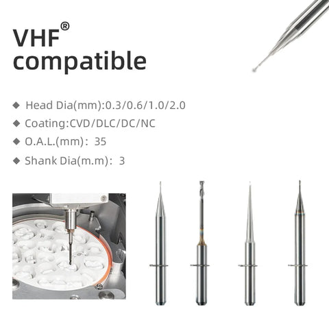 VHF 35mm Cutter and Lithium Disilicate ,Metal bur