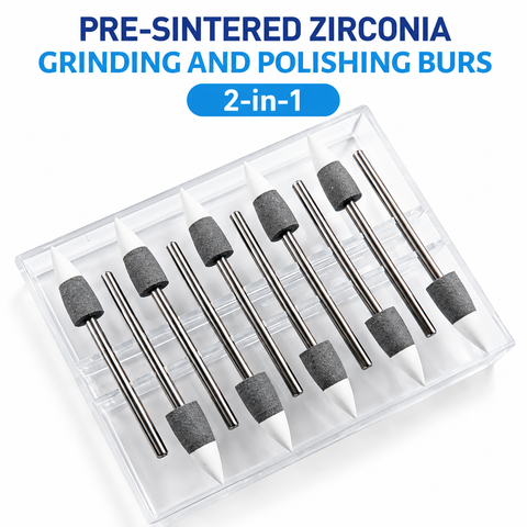 2-in-1 Pre-sintered Zirconia Grinding and Polishing Bur