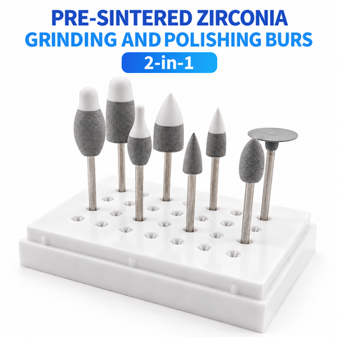 2-in-1 Pre-sintered Zirconia Grinding and Polishing Bur